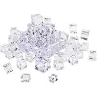 Xinlie Cubitos de Hielo de Acrílico Artificiales de Diamantes Falsos Cubos Cubo Cuadrado Forma Cristal Lustre para el…
